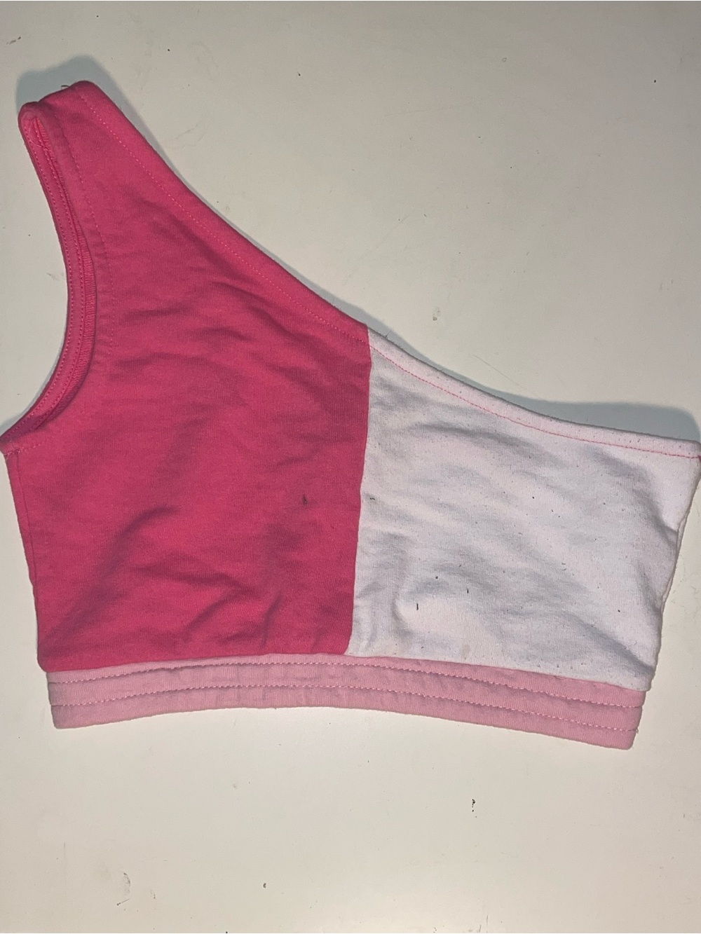 ' Pink & White Colorblock top
